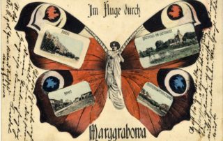 Kartka pocztowa z motywem motyla.