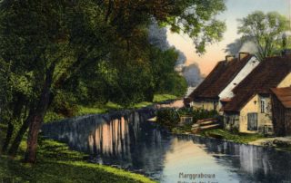 Chałupy mazurskie nad Legą.