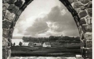 Widok z pomnika wojennego w Olecku.