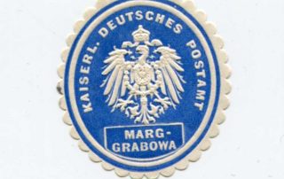 Zalepka pocztowa z Olecka.